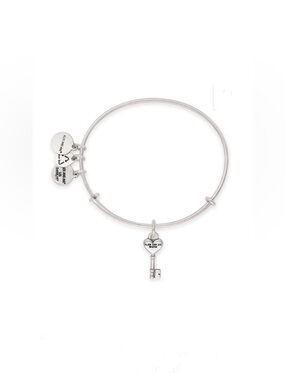 Alex and Ani Key To Love Silver Heart Key Charm Bracelet